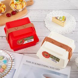 Take Out Containers Portable Burger Storage Box Hamburger Sandwich Fruit Lunch Travel Kitchen Microwave Refrigerator Keep Fresh Seal Case