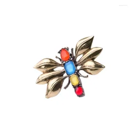 Brooches BALANBIU Colorful Resin Made Brooch Antique Gold Color Handmade Acrylic Jewelry Pins For Dress
