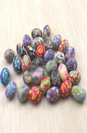 Egg Shape Polymer Clay Beads 11x15mm Mixed Color Clay Beads For Necklace Making 250pcs9018604