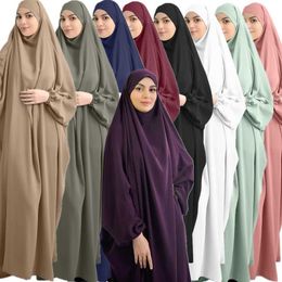 Ethnic Clothing Wholesale Breathable Hijab Liturgical Wear Lslamic Turkish Robe Women Dubai Muslim Standard Apparel Middle East Abaya T240510