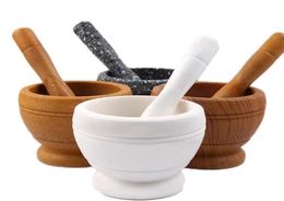 Mortar and Pestle Kitchen Garlic Mills Pounder Cuisine Garlic Mills Mixing Pot Herb Pepper Minced Tool Mortar Grinder6925707