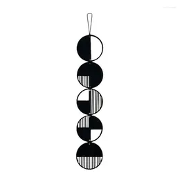 Decorative Figurines Moon Phase Wall Hangings Art Black Garland Bohemian Style Ornaments For Bedroom Wedding Home Decor