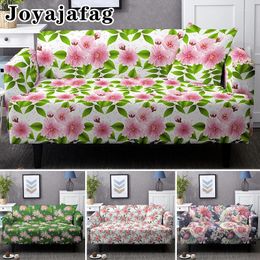 Chair Covers Beautiful Flowers All-cover Dust-proof Sofa Cover For Living Room 1/2/3/4 Seater Elastic Slipcover Washable Couch