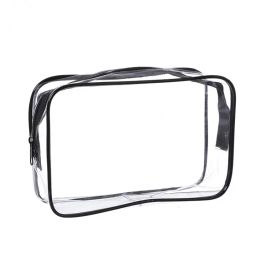 Transparent PVC Travel Toiletry Bag for Men and Women Quart Sized Clear Makeup Cosmetic Organizer with Pocket ZZ