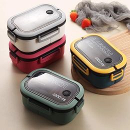 Dinnerware Double Bed Bento Box Japanese Microwave Lunch Office Worker Fat Reduction Meal Compartment