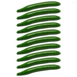 Party Decoration 10 Pcs Cucumber Model Artificial Vegetable Cucumbers Kitchen Decor Realistic Simulation