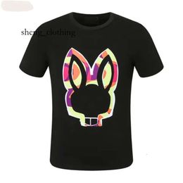 Psychol Bunny Men's T-shirts Cotton T Shirt Rabbit Polo Fashion Letter Casual Summer Printing Short Sleeve Couple Outdoor High Quality Psyco Bunny Shirt 4721