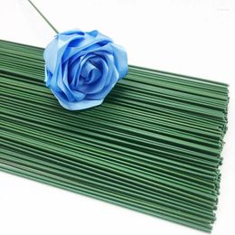 Decorative Flowers 2mm 40cm Paper Covered Artificial Branches Twigs Iron Wire For Nylon Flower Accessory Silk Material Bouquet Craft Decor