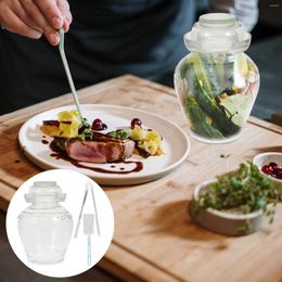 Storage Bottles Plastic Carafe Lid Glass Pickle Jar Airtight Vegetable Fermentation Tank Household Food Kitchen