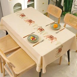 Table Cloth 60001 Waterproof Oil Proof And Wash Free PVCmesh Red Tablecloth Desk Student Coffee Mat Fabric Art
