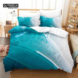 Bedding Sets Beautiful Ocean Set 3Pcs Duvet Cover Soft Comfortable Breathable For Bedroom Guest Room Decor