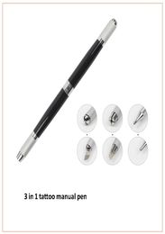 Tattoo Practise Skin Beginners Microblading Kit Permanent Makeup Eyebrow Set Manual Pen Pigment for Starter Supply6550403