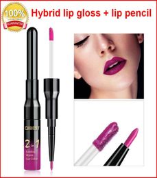 20 Styles Hybrid Lipstick Long Lasting Waterproof Matte Lip Gloss Lip Liner and Lipsticks Set Pencil Base Qi bea1237266681