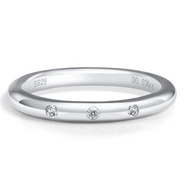 Simple Fashion 925 Sterling Silver Moissanite Ring Lady Elegant Fashion Send Girl friend Proposal Engagement Wedding Gift