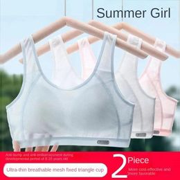 Bras Junior High School Girls In Their Developmental Stage Have Adjustable Sports Resistant And Traceless Fixed Cup Vests