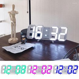 Table Clocks 3D LED Digital Wall Clock Ins Multifunctional Home Office Living Room Decoration