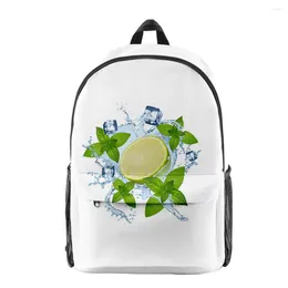 Backpack Fashion Youthful Lemon Student School Bags Notebook Backpacks 3D Printed Oxford Waterproof Boys/Girls Funny Travel