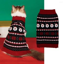 Dog Apparel Santa Claus Pet Sweater Elastic Christmas Festive Cosy Sweaters For Dogs Cats Warm Puppies