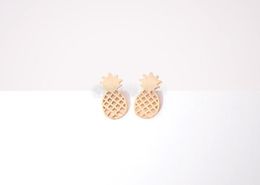 Fashion pineapple stud earrings small drawing with surface stud earring for women wholesale4497735