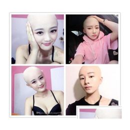 Party Masks New Human Mask Crossdress Sile Female Uni Head Halloween Cosplay Without Hair Latex Bareheaded Monk 3238412 Drop Delivery Dhhkl