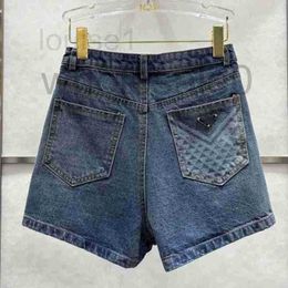 Women's Shorts designer Designer Brand Three Standards Qi 2024 Summer New Western Embroidery Letter Triangle Metal Label Denim Fashion 5130538 K75P YER8