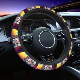 Steering Wheel Covers Lovely Horror Chucky Childs Play Doll Cover Halloween Protector Universal Fit 38cm Car Accessories