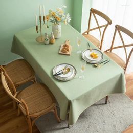 Table Cloth Waterproof And Oil Nordic Contemporary Contracted Pure Colour Rectangular Cloth_Kng1087
