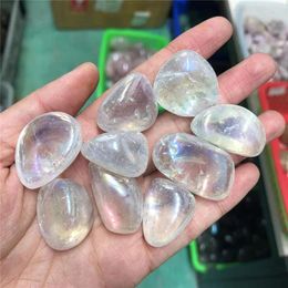 Decorative Figurines Natural Crystal Spiritual Healing Angel Aura Clear Quartz Bulk Tumbled Stones For Home Decor