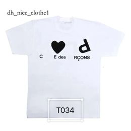 Cdgs T Shirt 2023 Play Mens T Shirt Designer Red Commes Heart Fashion Mens Play T Shirt Designer Hearts Casual Women S Des Badge Garcons 255