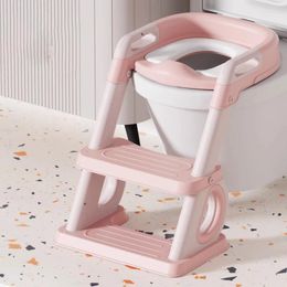 Bath Mats Boy And Girl Child Step Seat Ring Baby Toilet Folding Rack Stool Stair Style Children's Bathroom Furniture