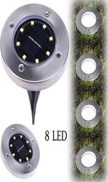 Solar Power Buried Lamp 8 LED Underground Light Ground Outdoor Light Path Way Garden Lawn Courtyard Landscape Decoration Lamp IIA24317121