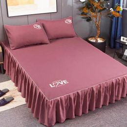 Bedding Sets Non-slip Bed Skirt High Quality Material Mattress Protective Case 1 Bedspread 2 Pillowcase Dust Cover Sheet F0050