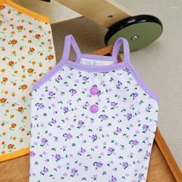 Dog Apparel Summer Floral Vest Cool Comfortable Puppy Clothes Yorkshire Two Legs Clothing Pet Supplies Teddy Sling