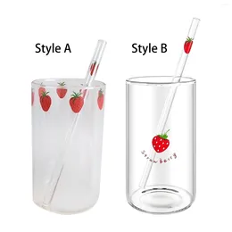 Wine Glasses Glass Cup 400ml Drinking Tumbler Glassware For Milk Water Drinks