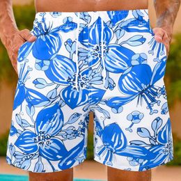 Men's Shorts Summer Scenery Quirky Digital Print Drawstring With Elastic Waist Casual Fashion Beach Mens Bathing Suit