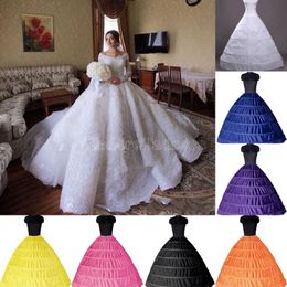 2022 Cheap Ball Gown 6 Hoops Petticoat Wedding Slip Crinoline Bridal Underskirt Layes Slip 6 Hoop Skirt For Quinceanera Dress CPA206 272Q