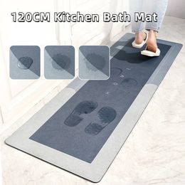 120CM kitchen absorbent mat shower mat Diatom dustproof carpet kitchen carpet and mat non sliding entrance door floor 240510