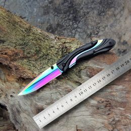 Multi function Folding Knife High Hardness Stainless Steel Camping Knifes Survival Tactical Pocket Knives Outdoor Cutlery Blades Sharpen Cutter Colorful