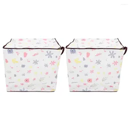 Storage Bottles 2pcs Clothes Bin Zipper Bag Large Capacity Blanket Quilt (140ml)