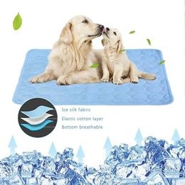 Large Giant Dog Mat Cooling Summer Pad Mat for Dogs Cat Washable Puppy Dog Ice Gel Bed Mattress Cool Mascotas Cushion Blanket 240423