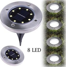 Solar Power Buried Lamp 8 LED Underground Light Ground Outdoor Light Path Way Garden Lawn Courtyard Landscape Decoration Lamp IIA22392779