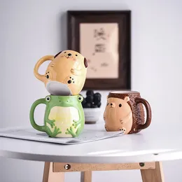 Mugs Ceramic Mug 3D Stereoscopic Animal Large Capacity Hand-painted Drinking Cup Creative Milk Coffee