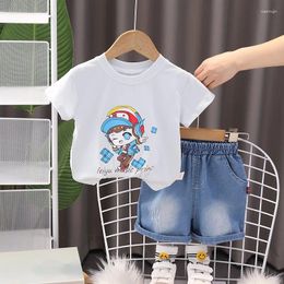 Clothing Sets 2024 Designer Baby Boy 18 Months Old Summer Clothes For Kids Fashion Printed Short Sleeve T-shirts And Shorts Boys Outfits Set