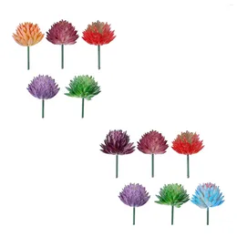 Decorative Flowers Artificial Plants Fake DIY Supplies PVC Premium Unpotted Small For Garden Arrangement Decor Lotus Landscape