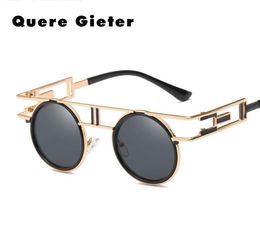 Fashion Metal Steampunk Men039s Sunglasses Women Brand Retro Round Sunglass Festival Goggles Vintage Sun glasses for Men6624316