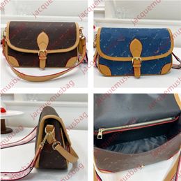 Women Diane handbag Designer baguette bag tote Luxury leather Denim Shoulder crossbody bags ladies underarm Clutch wallet Hobo purses messenger flip Hasp Satchels