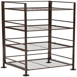 Storage Boxes Durable 4-Tier Iron Tower Bathroom Shelf Steel Shelving Unit Towel & Toiletry 11.4"x11.8"x44.5" Design Bronze