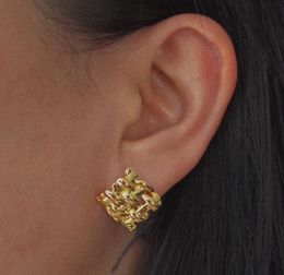 2023 Luxury quality Charm stud earring with knot shape in 18k gold plated have stamp PS33591589057