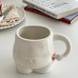 Mugs Small Belly To Lose Weight And Drag Ceramic Water Cups Give Gifts Creative Interesting Cute Teacups.