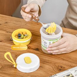 Cups Saucers Japan Portable Breakfast Cup Oatmeal Coffee With Cover Home Kitchen Microwave Heating Container Milk Bowl Soup Bowls 360ml